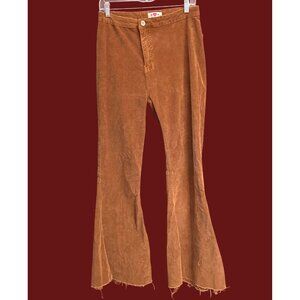 Buddy Love Brown Corduroy Bell Bottom Pants Boho Retro 70s Festival Flare